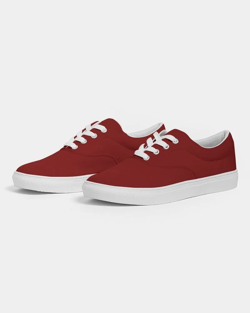 Medium Dark Red Women's Canvas Sneakers | Women's | Medium Dark Pure Red | C0M100Y100K60