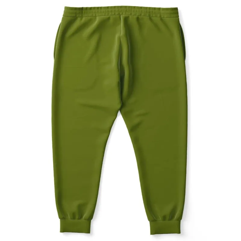 Medium Dark Yellow Warm Green Joggers | Unisex | with PLUS sizes | Medium Dark Pure Yellow Warm Green | C25M0Y100K60