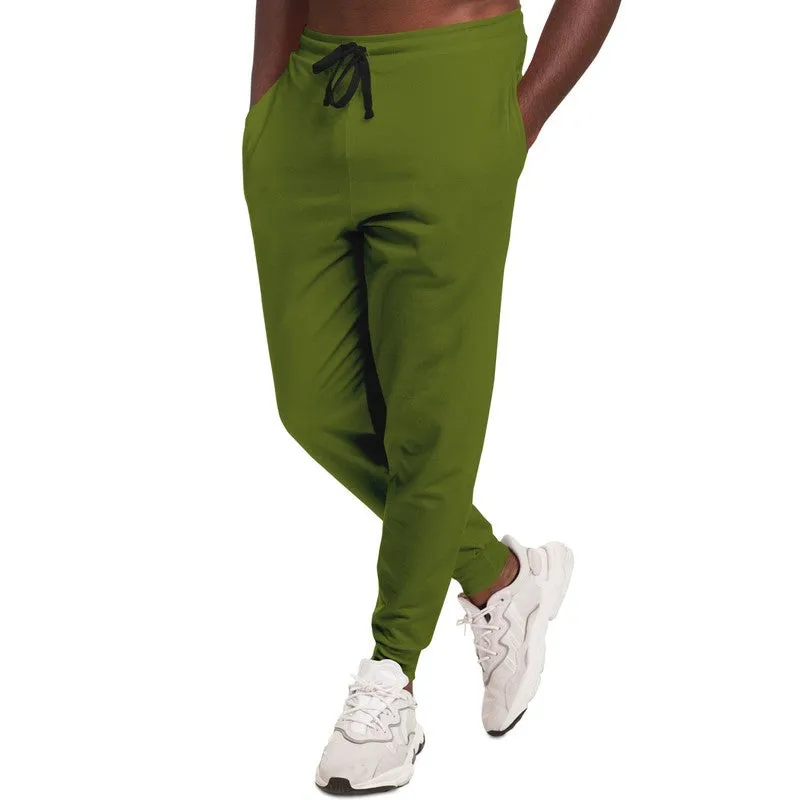 Medium Dark Yellow Warm Green Joggers | Unisex | with PLUS sizes | Medium Dark Pure Yellow Warm Green | C25M0Y100K60