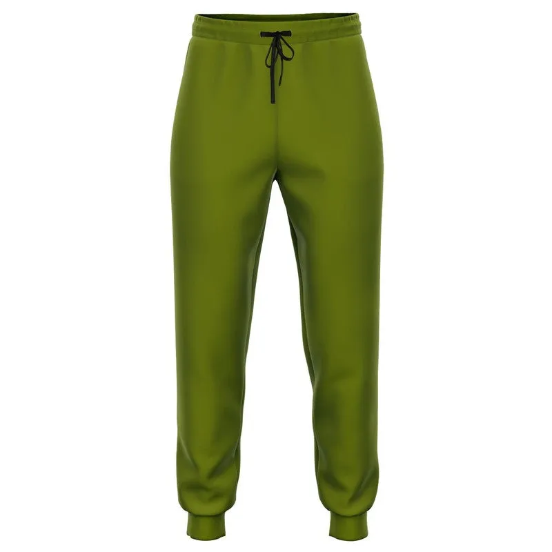 Medium Dark Yellow Warm Green Joggers | Unisex | with PLUS sizes | Medium Dark Pure Yellow Warm Green | C25M0Y100K60