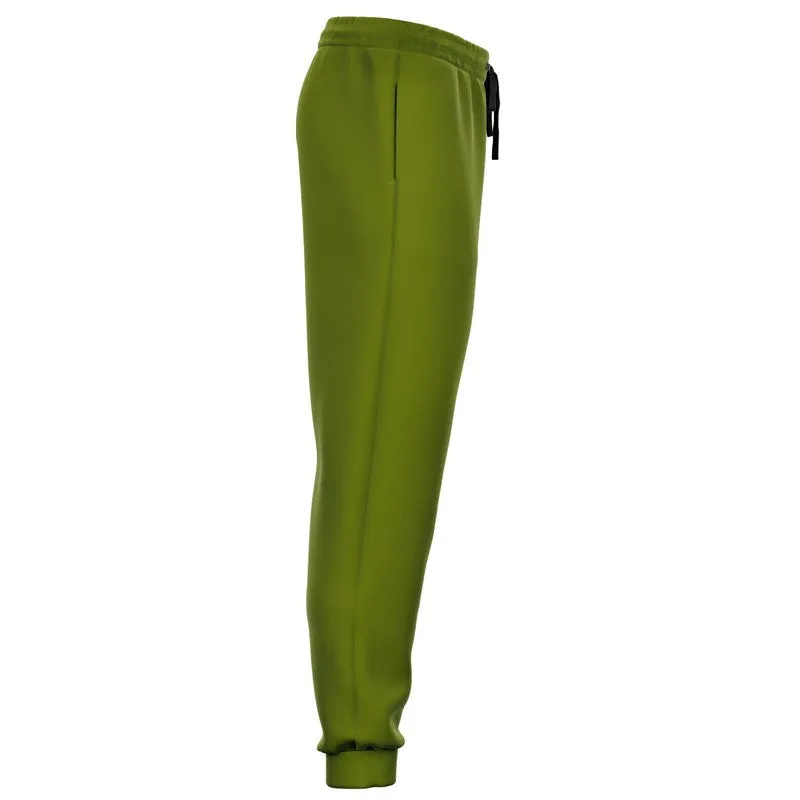 Medium Dark Yellow Warm Green Joggers | Unisex | with PLUS sizes | Medium Dark Pure Yellow Warm Green | C25M0Y100K60