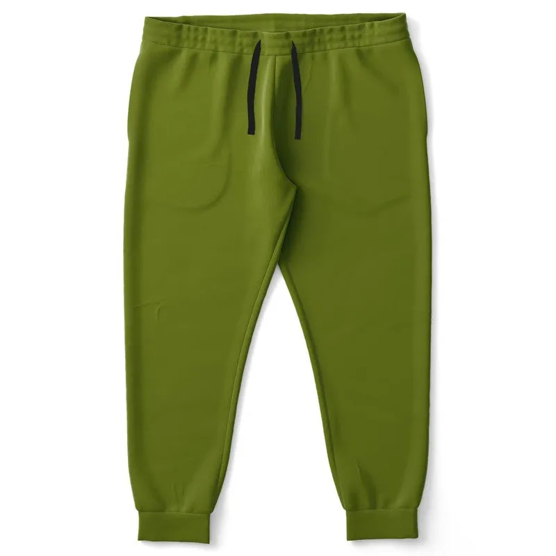 Medium Dark Yellow Warm Green Joggers | Unisex | with PLUS sizes | Medium Dark Pure Yellow Warm Green | C25M0Y100K60