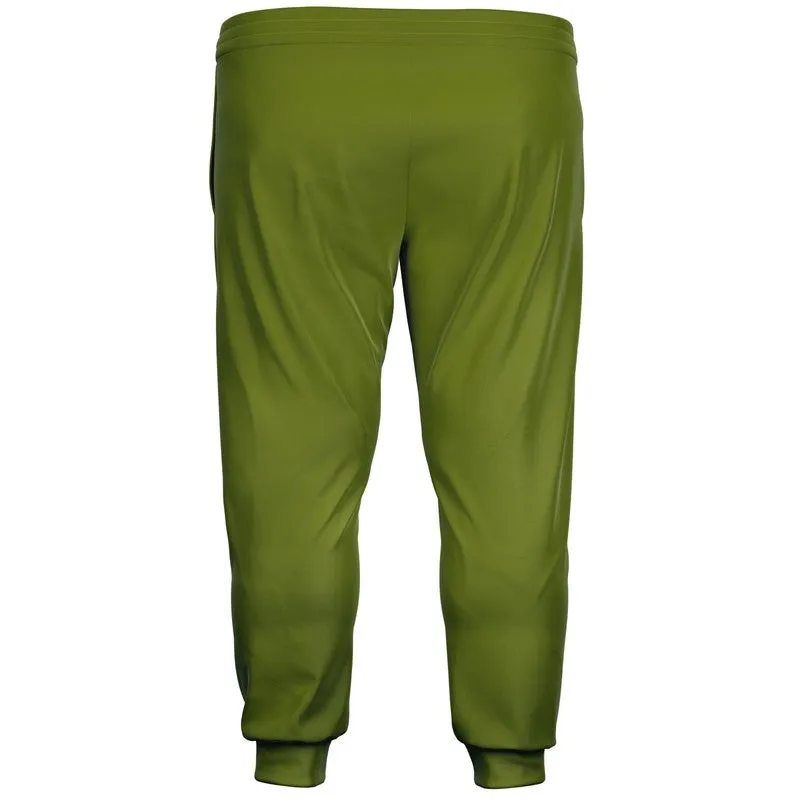 Medium Dark Yellow Warm Green Joggers | Unisex | with PLUS sizes | Medium Dark Pure Yellow Warm Green | C25M0Y100K60