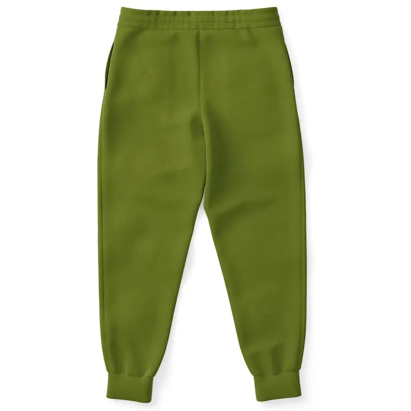 Medium Dark Yellow Warm Green Joggers | Unisex | with PLUS sizes | Medium Dark Pure Yellow Warm Green | C25M0Y100K60