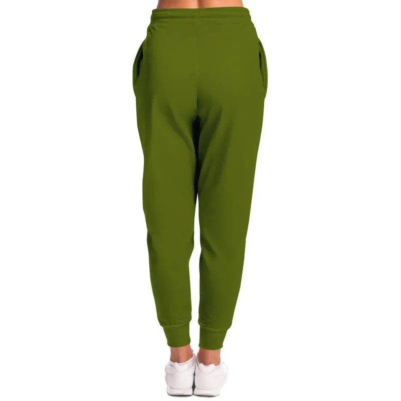 Medium Dark Yellow Warm Green Joggers | Unisex | with PLUS sizes | Medium Dark Pure Yellow Warm Green | C25M0Y100K60