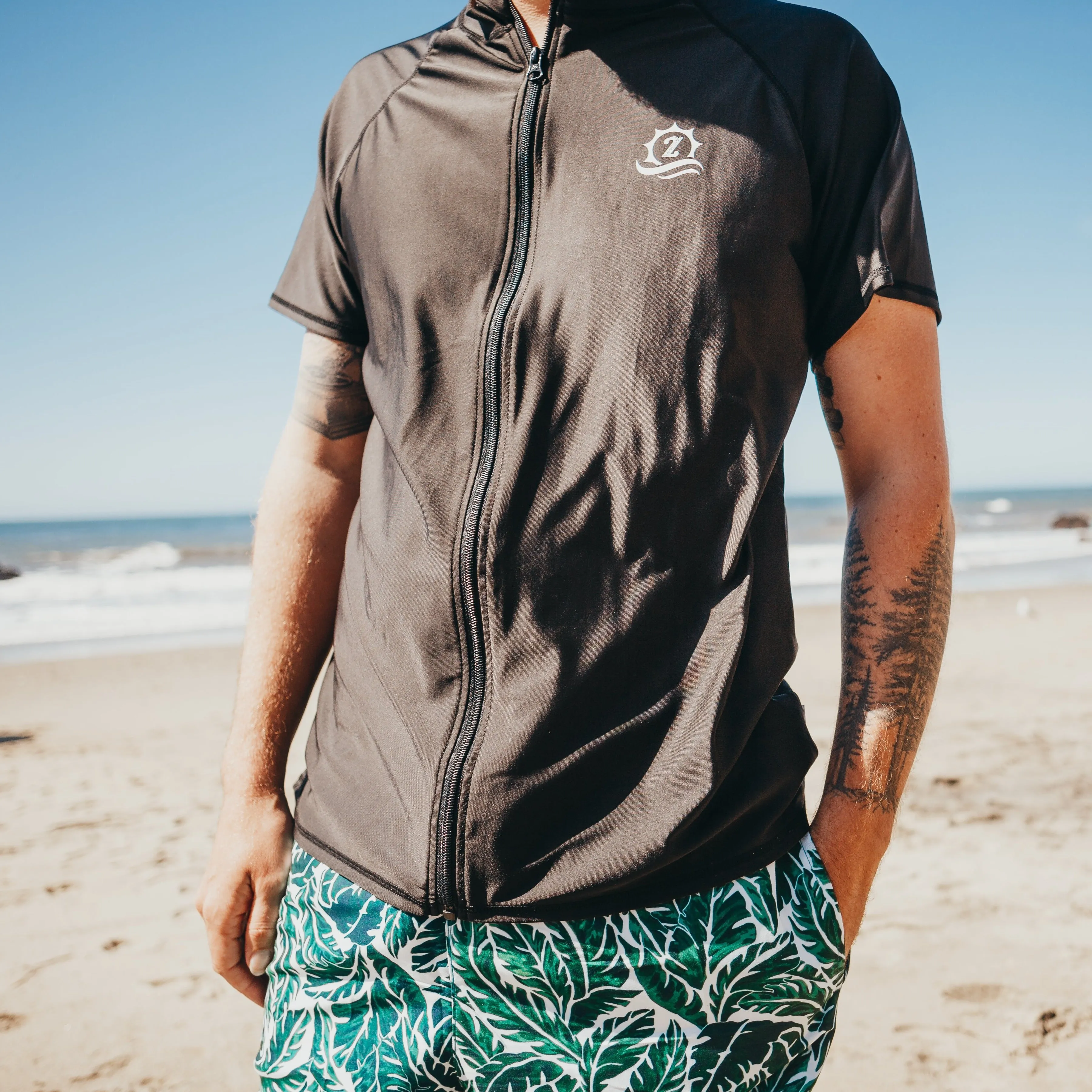 Men's Short Sleeve Rash Guard | “Black”