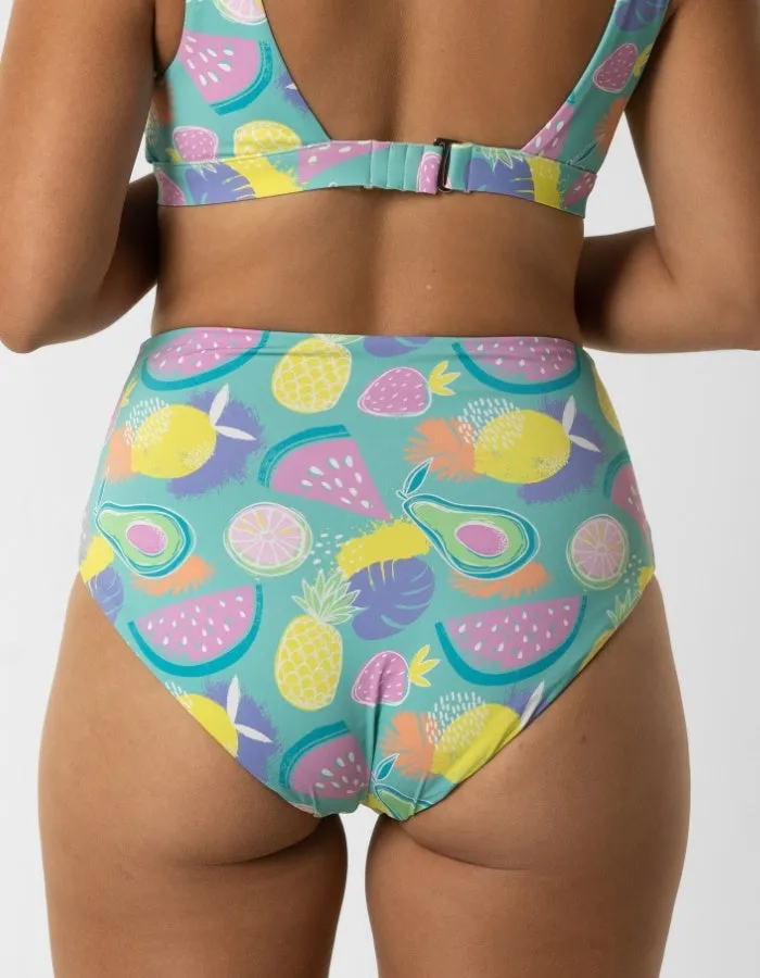 Mid Waist Tropicana Bikini Bottoms