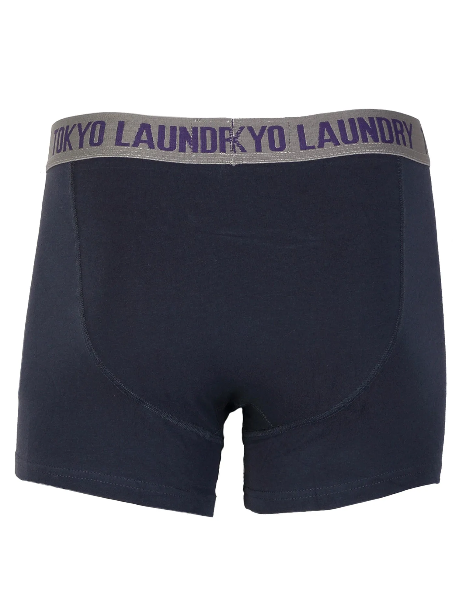 Minnesota (2 Pack) Boxer Shorts In Mood Indigo / Mood Indigo Stripe - Tokyo Laundry