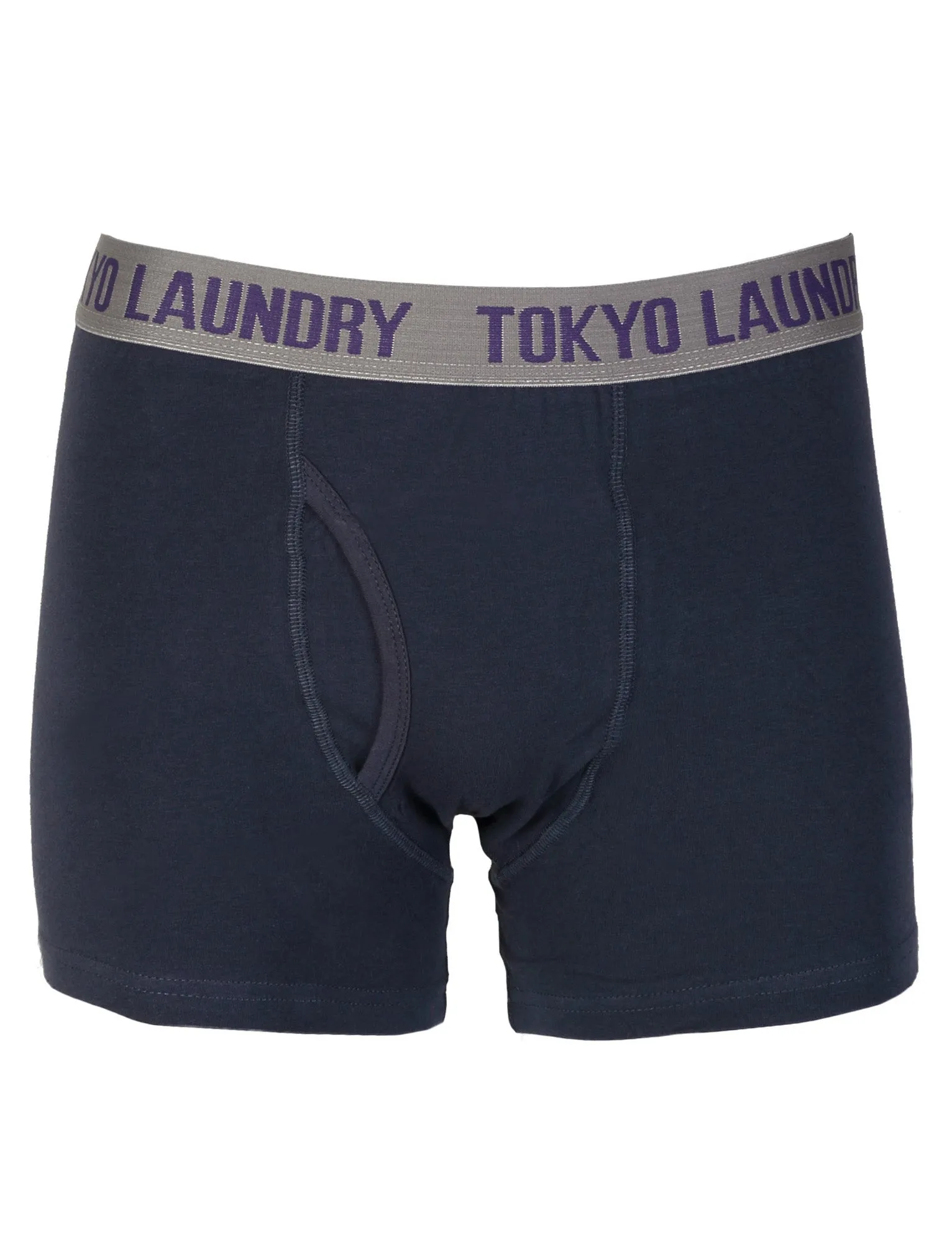 Minnesota (2 Pack) Boxer Shorts In Mood Indigo / Mood Indigo Stripe - Tokyo Laundry