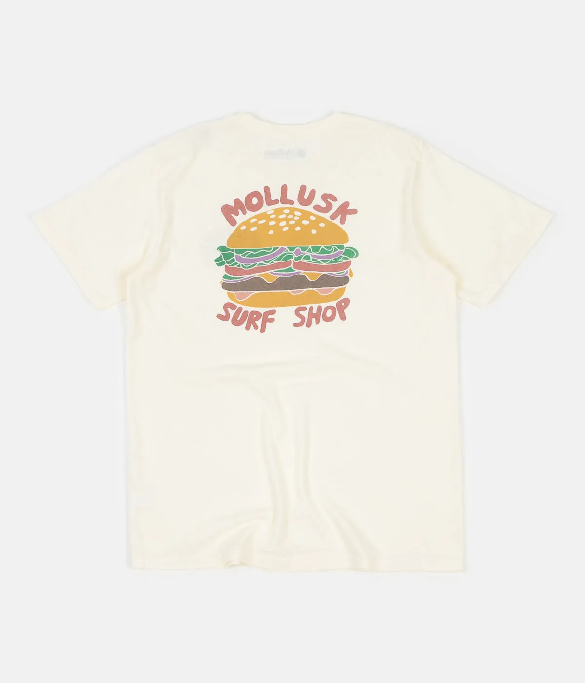 Mollusk Cheeseburger T-Shirt - Antique White