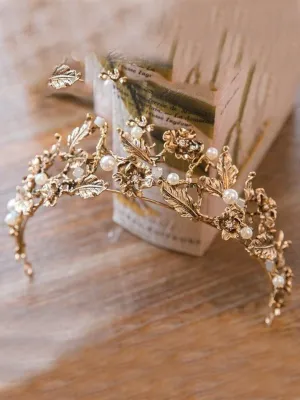 My Little Royal Pearl and Crystal Gold Tiara