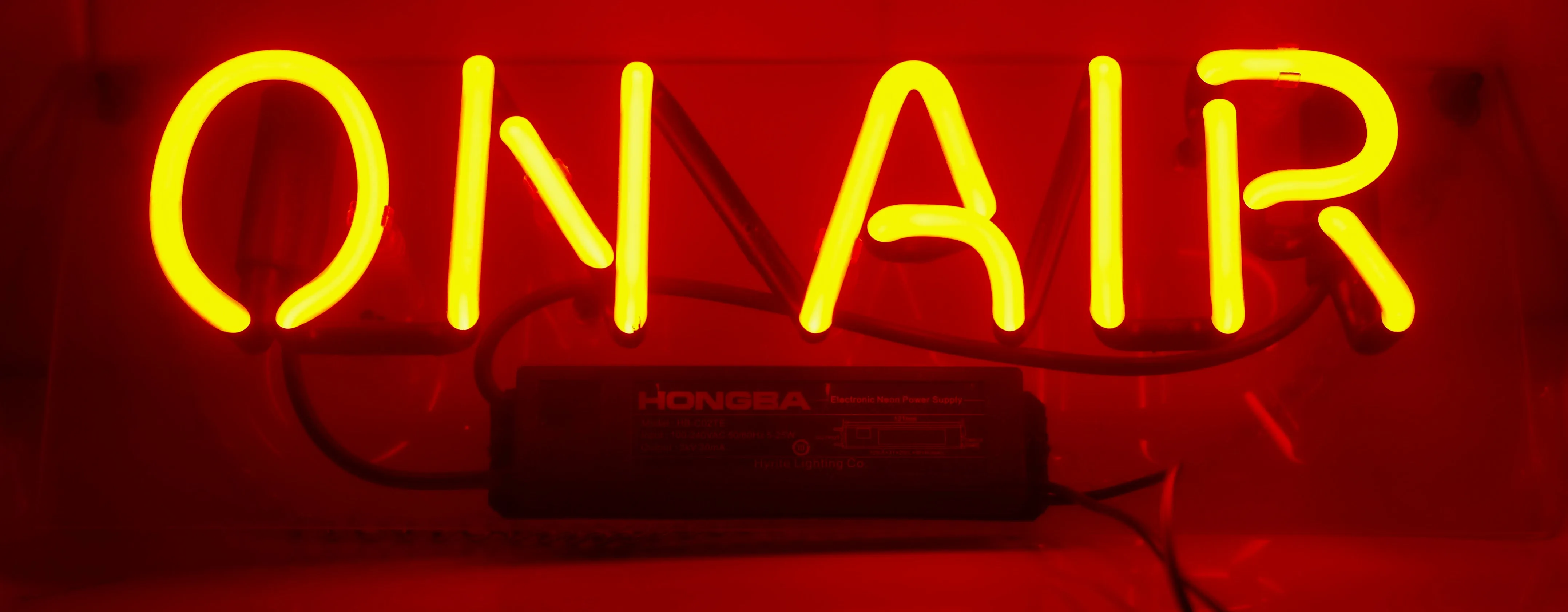 Neon Illuminated Wall Hanging Sign 'On Air'