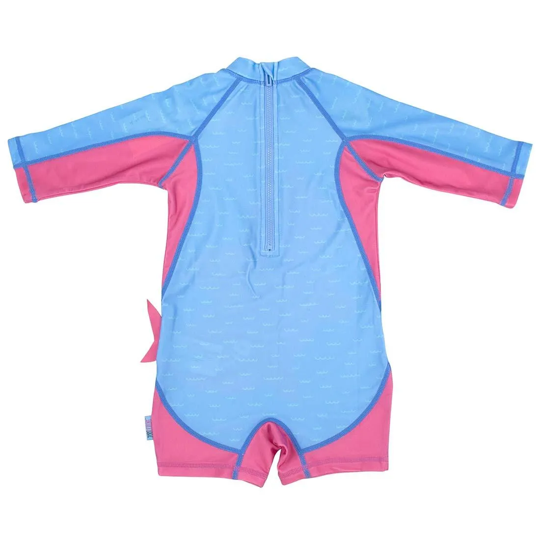 One Piece  Rash Guard Surf Swimsuit - Pink Shark