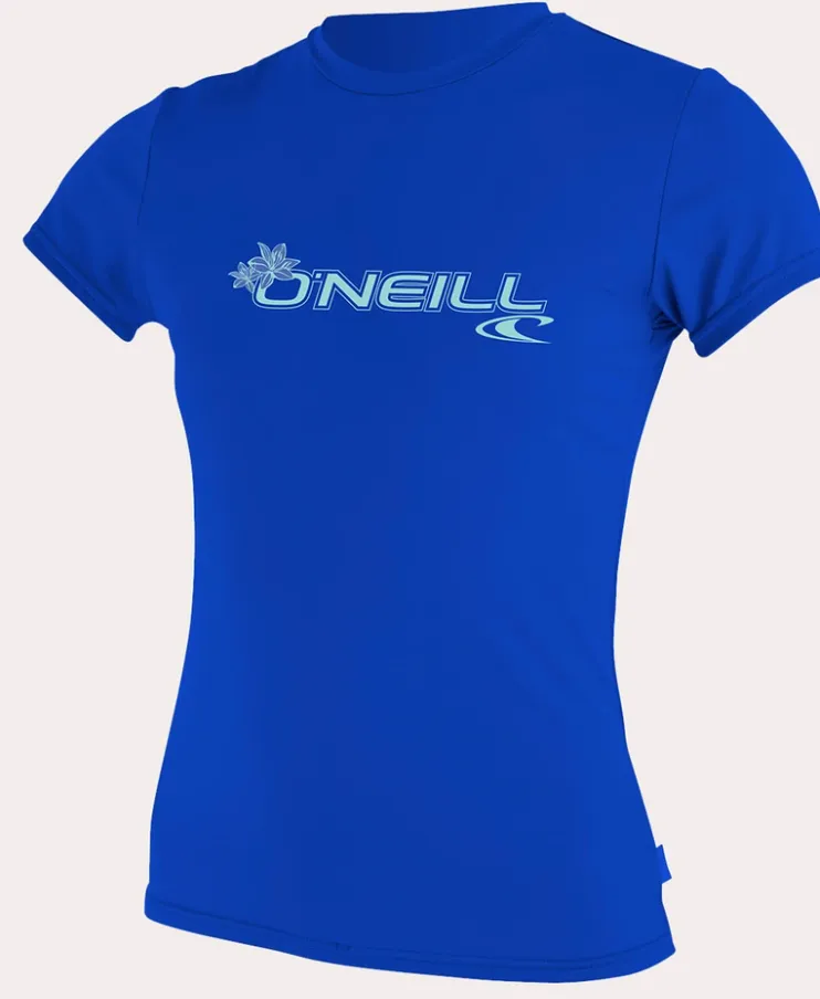 O'neill Women's Basic UPF 50  S/S Sun Shirt Tahitian Blue