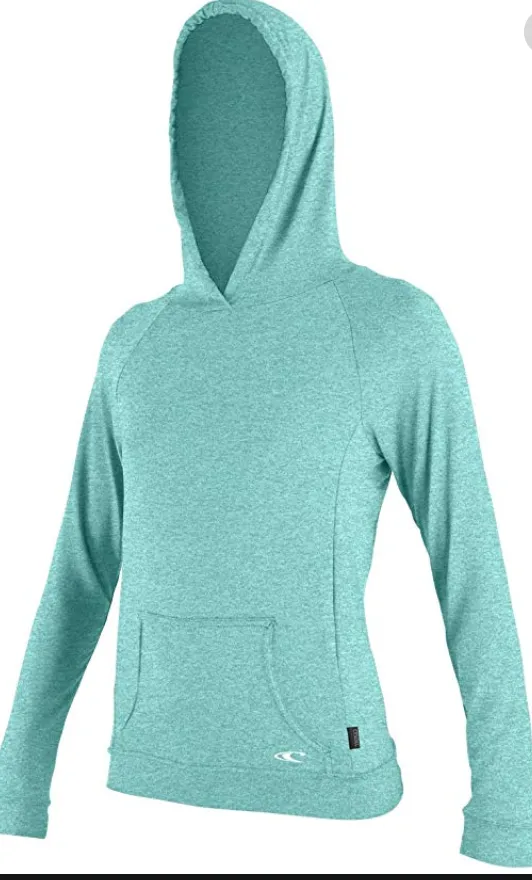 O'neill Women's Hybrid L/S Sun Hoodie Turquoise