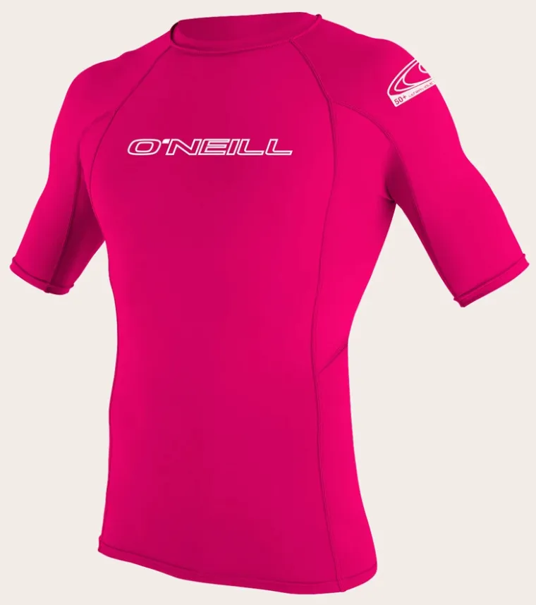 O'neill Youth Basic UPF 50  S/S Rash Guard Watermelon