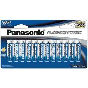 Panasonic PLATINUM POWER AA Batteries - 1.5 Volt, 24-Pack