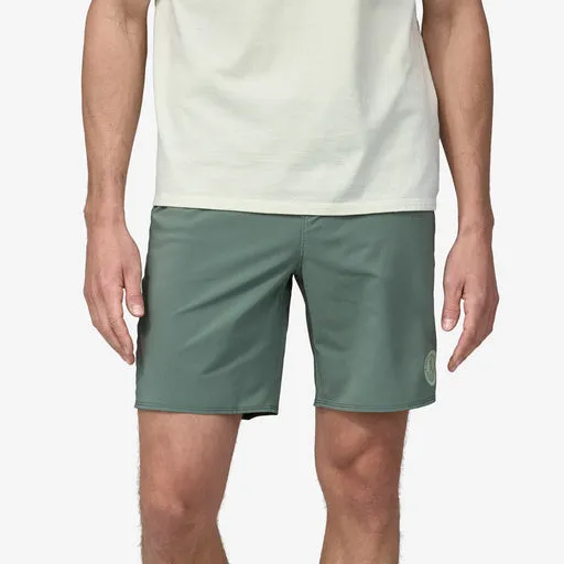 Patagonia Hydropeak 18 in Boardshorts-Peak Protector Badge: Hemlock Green