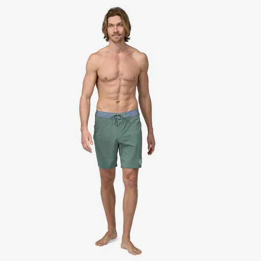 Patagonia Hydropeak 18 in Boardshorts-Peak Protector Badge: Hemlock Green