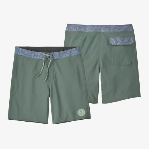 Patagonia Hydropeak 18 in Boardshorts-Peak Protector Badge: Hemlock Green