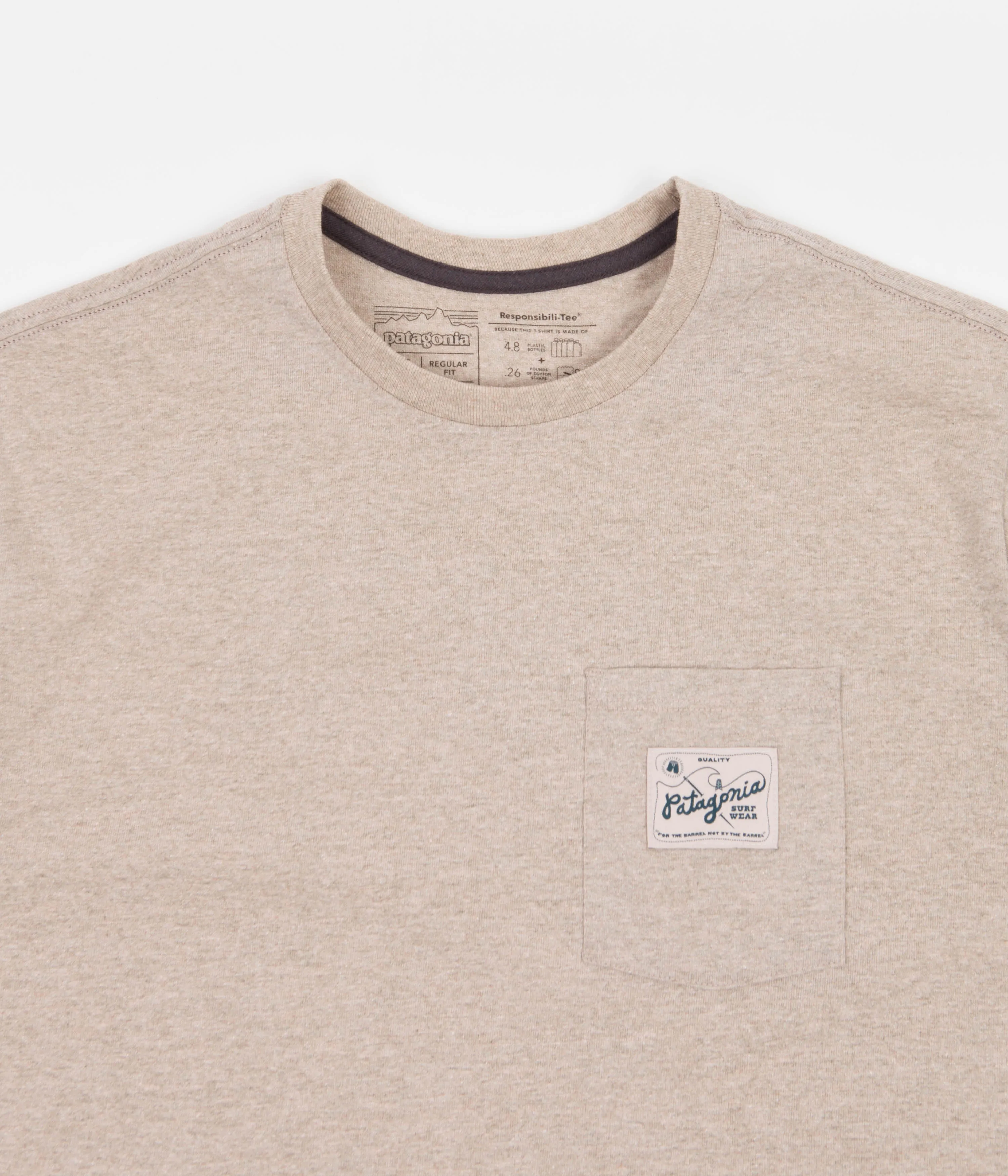 Patagonia Quality Surf Pocket Responsibili-Tee T-Shirt - Shroom Taupe