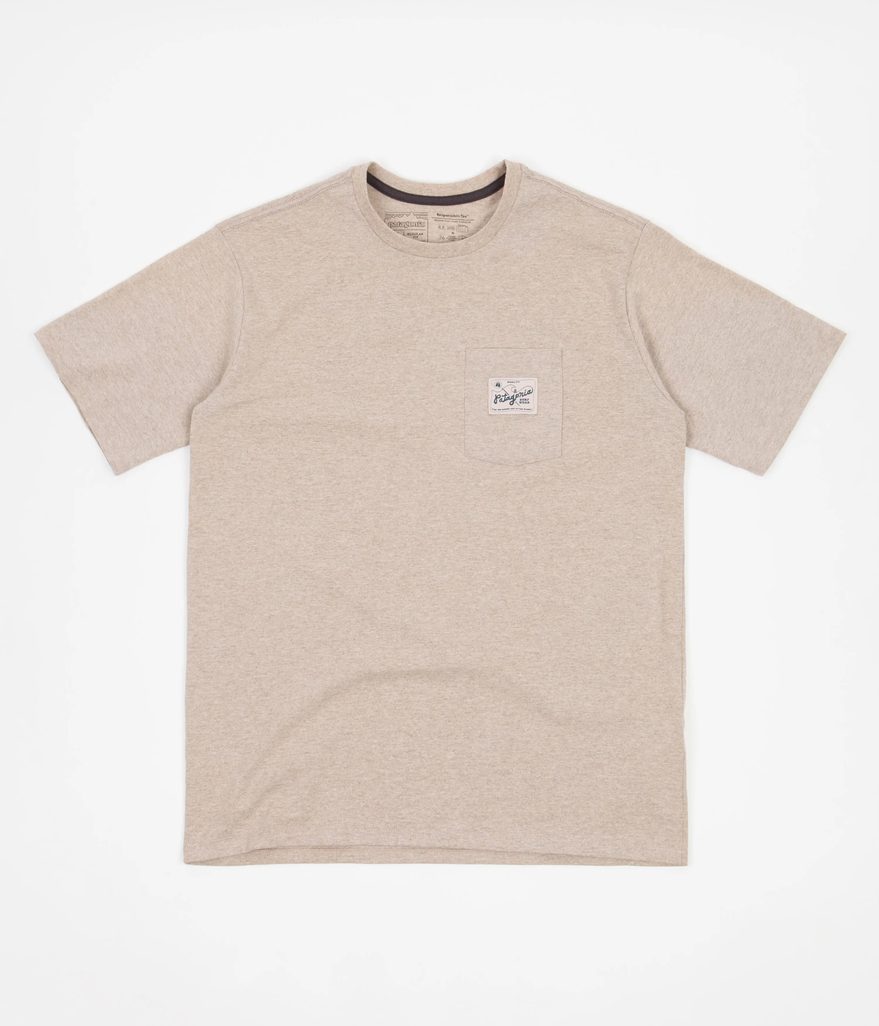 Patagonia Quality Surf Pocket Responsibili-Tee T-Shirt - Shroom Taupe