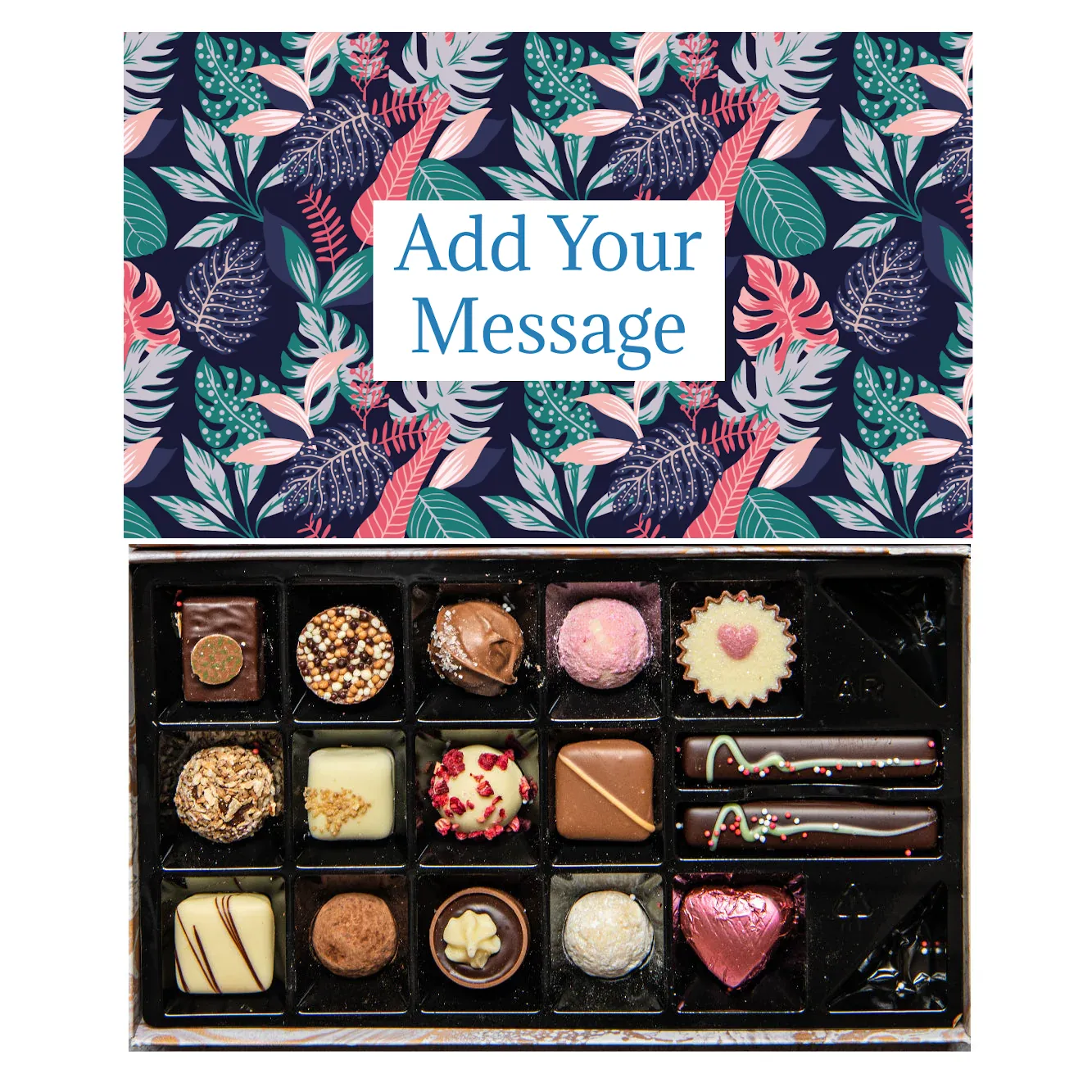 Personalised Chocolate Gift Box | 16 Box | Vibrant Floral