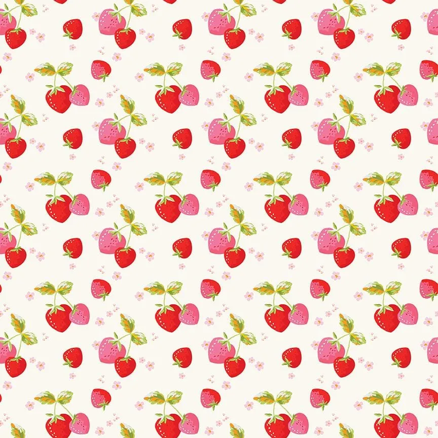 Picnic Florals - Strawberries Cream