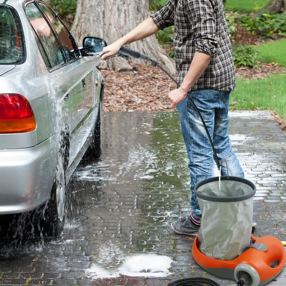 Pure Clean Travel Outdoor Portable Spray Pressure Washer Cleaning System For Camping Car Wash With Pop Out Bucket-Vehicle Car Plug Included