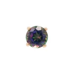 "Tiffany" Prong-Set Mystic Topaz Threaded End in Gold