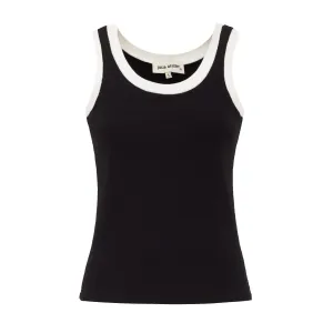 Rib Tank Top Black