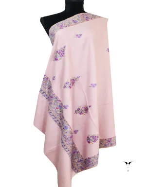 rose quartz embroidery pashmina shawl 8598