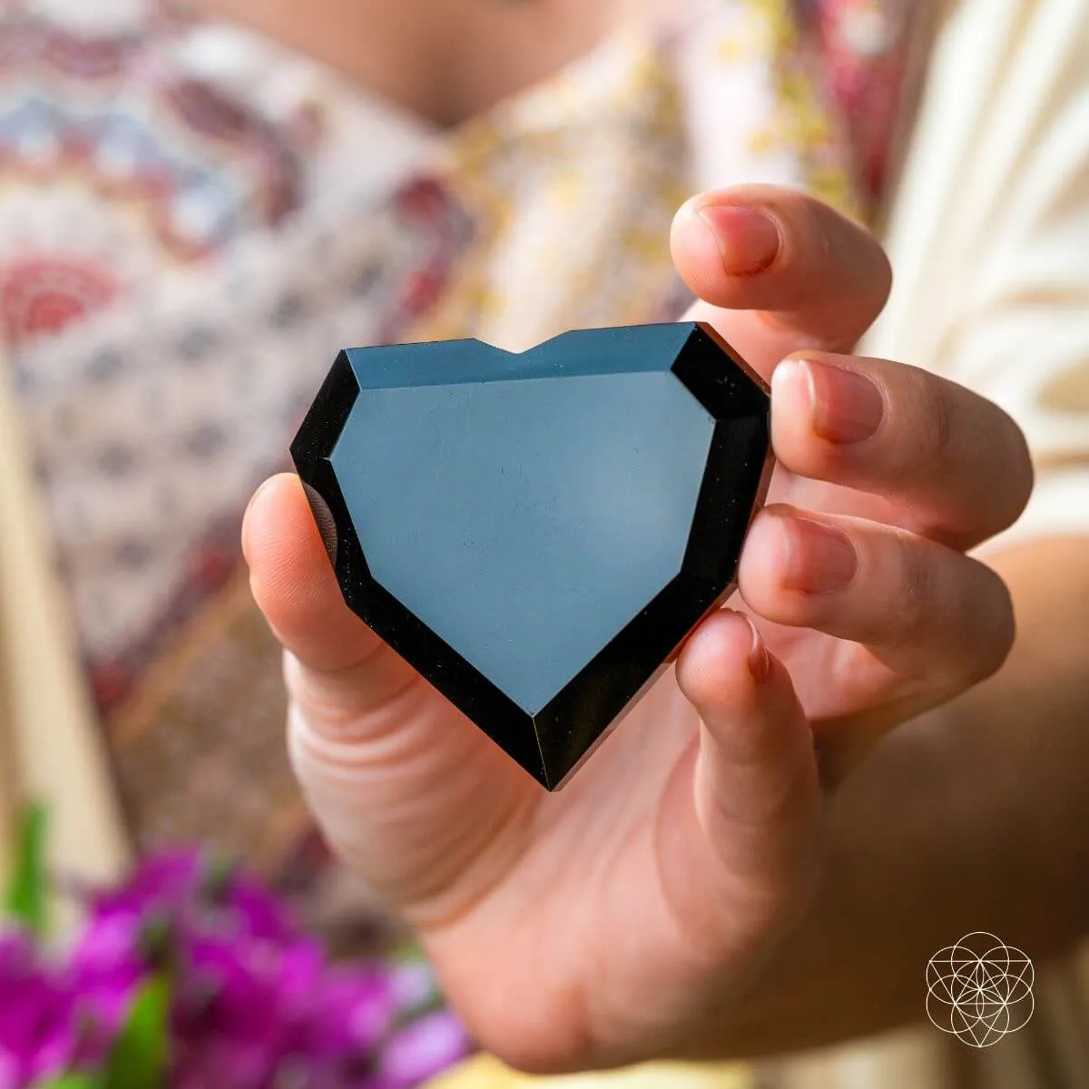 Royal Diamond Heart - Black Obsidian Negativity Repellent