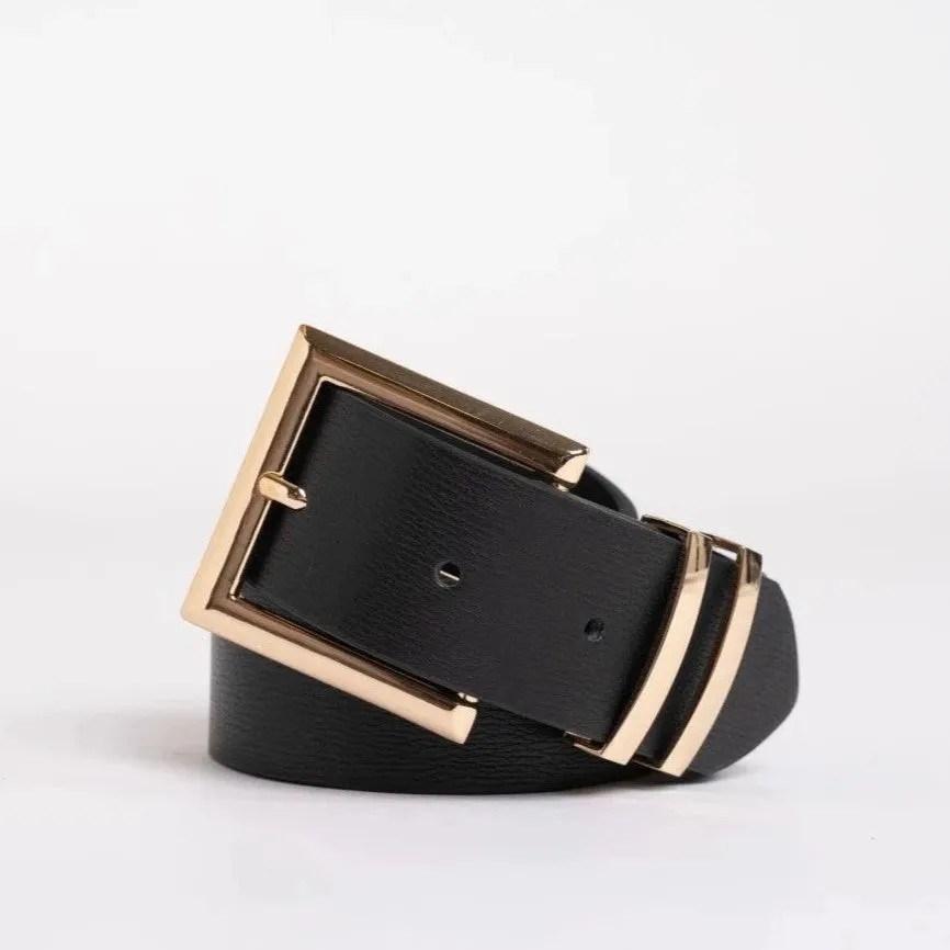 Rusty Anna High Waisted Belt - Black/Gold