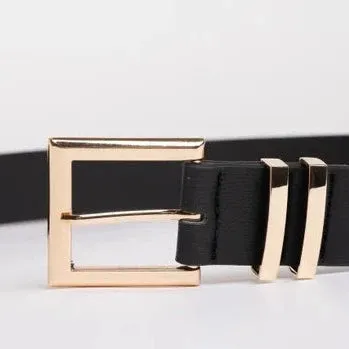 Rusty Anna High Waisted Belt - Black/Gold