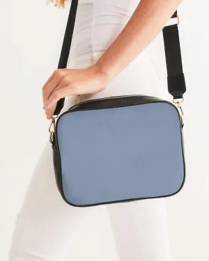 Shaded Pale Pastel Blue Gray Crossbody Bag | C30M15Y0K30