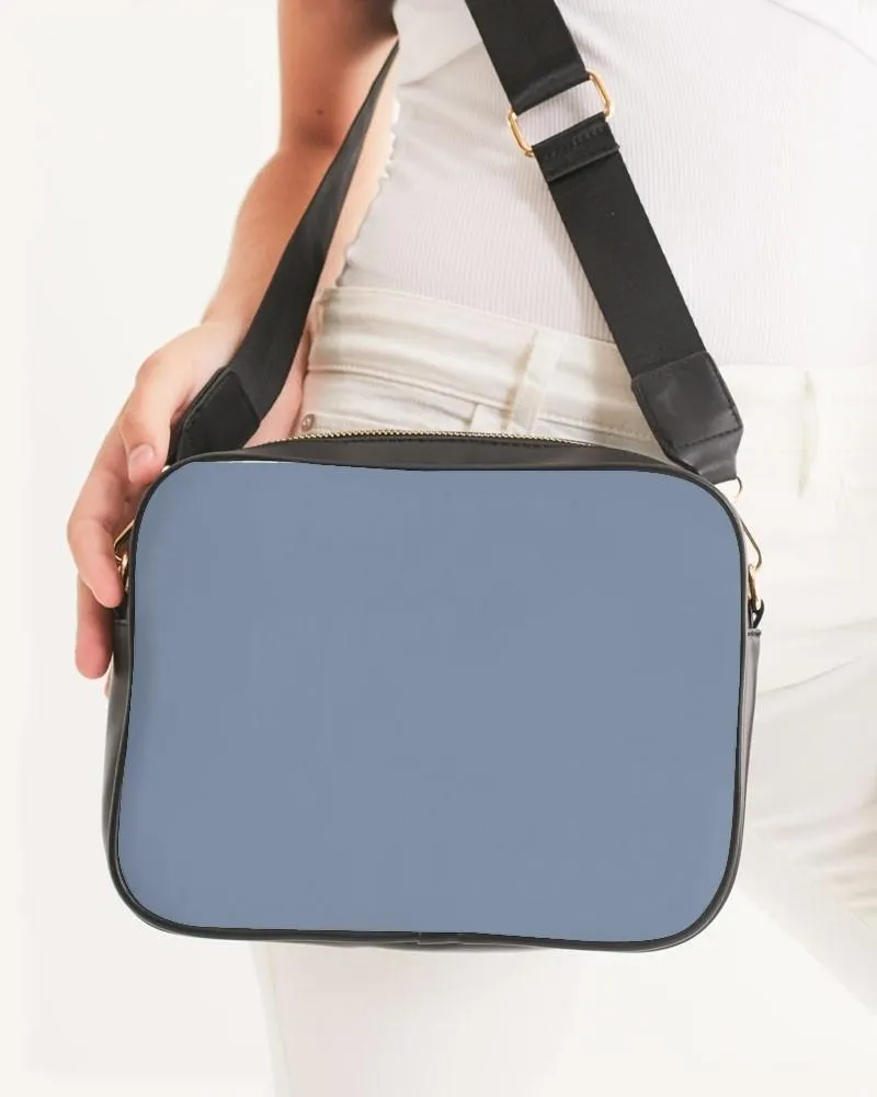 Shaded Pale Pastel Blue Gray Crossbody Bag | C30M15Y0K30