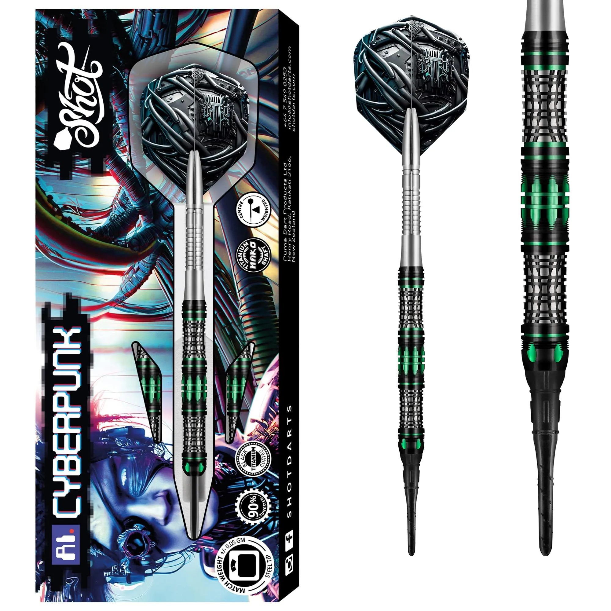 Shot AI Darts - Soft Tip - Cyberpunk - 20g