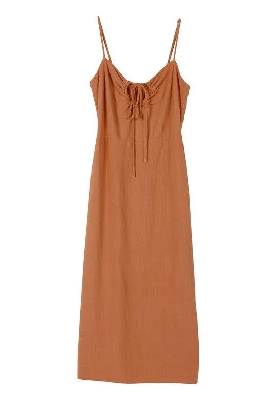 Sleeveless Slip Dress in Yellow or Brick Red