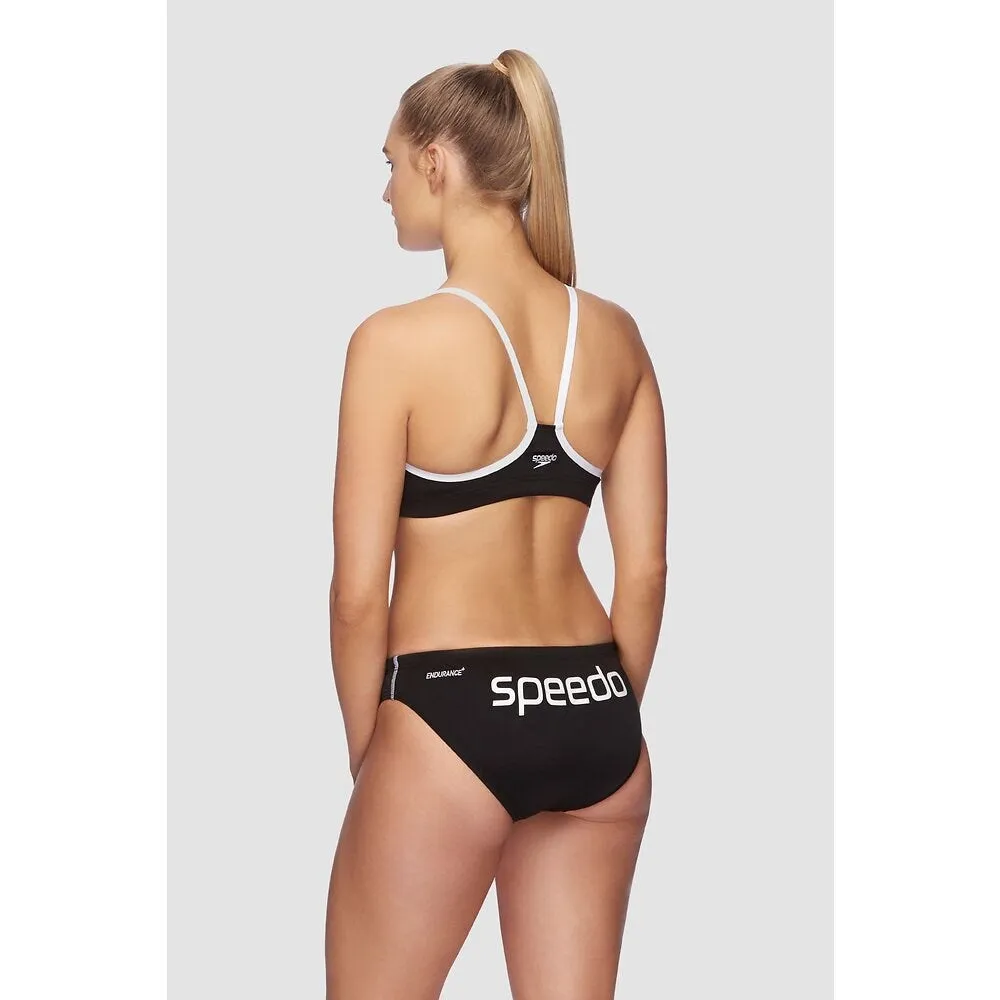 SPEEDO WOMENS ENDURANCE  CROP TOP BLACK