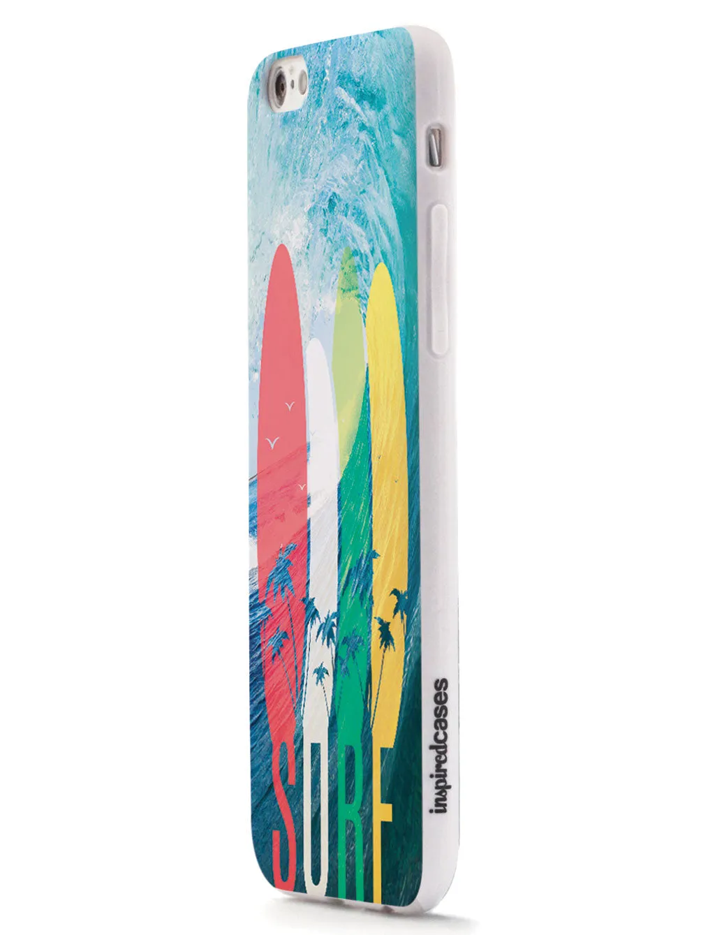 SURF - Tropical Typography - Ocean Wave - White Case