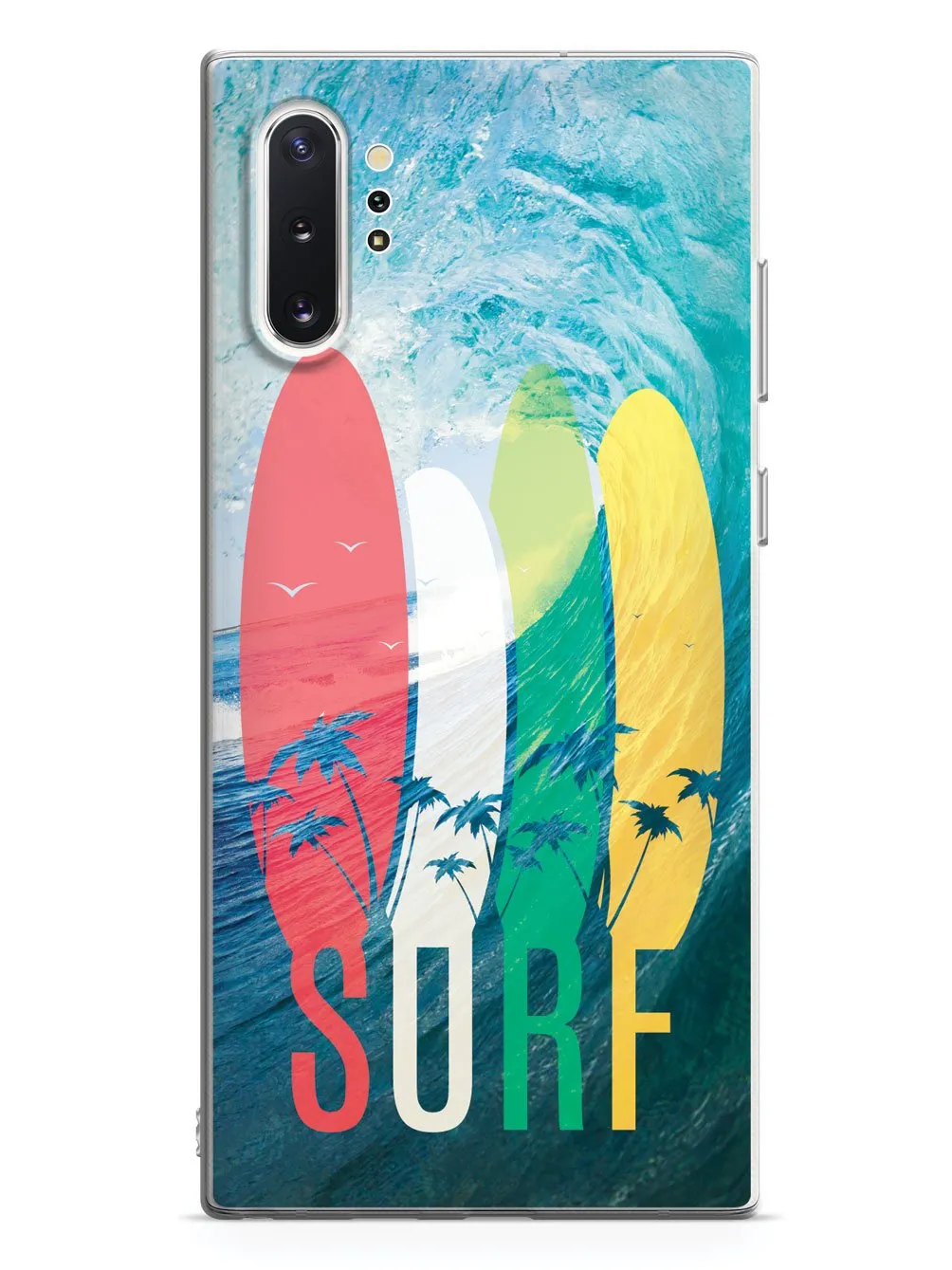 SURF - Tropical Typography - Ocean Wave - White Case