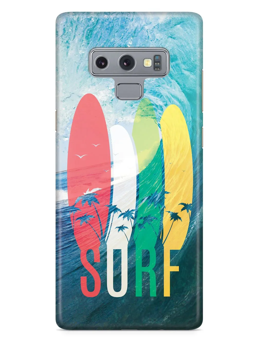 SURF - Tropical Typography - Ocean Wave - White Case