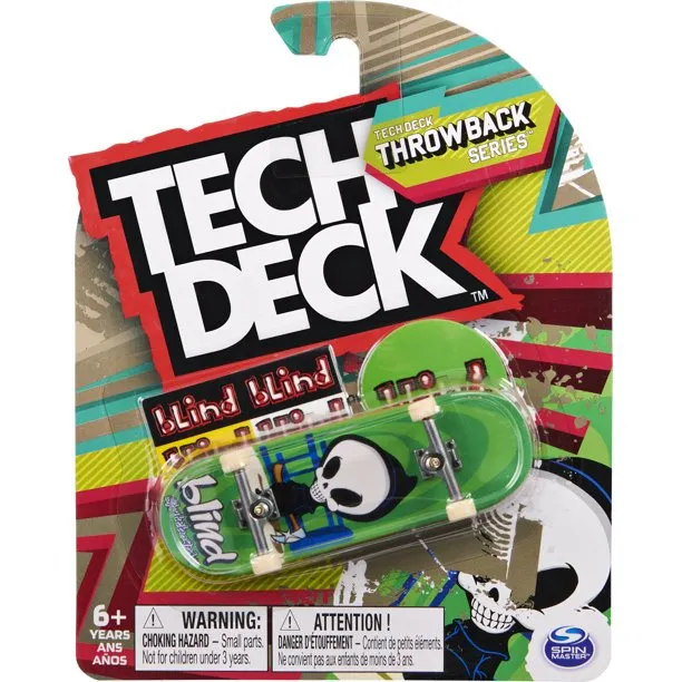 Tech Deck, 96mm Throwback Series Fingerboard Skateboard (Styles May Vary, 1 pc)