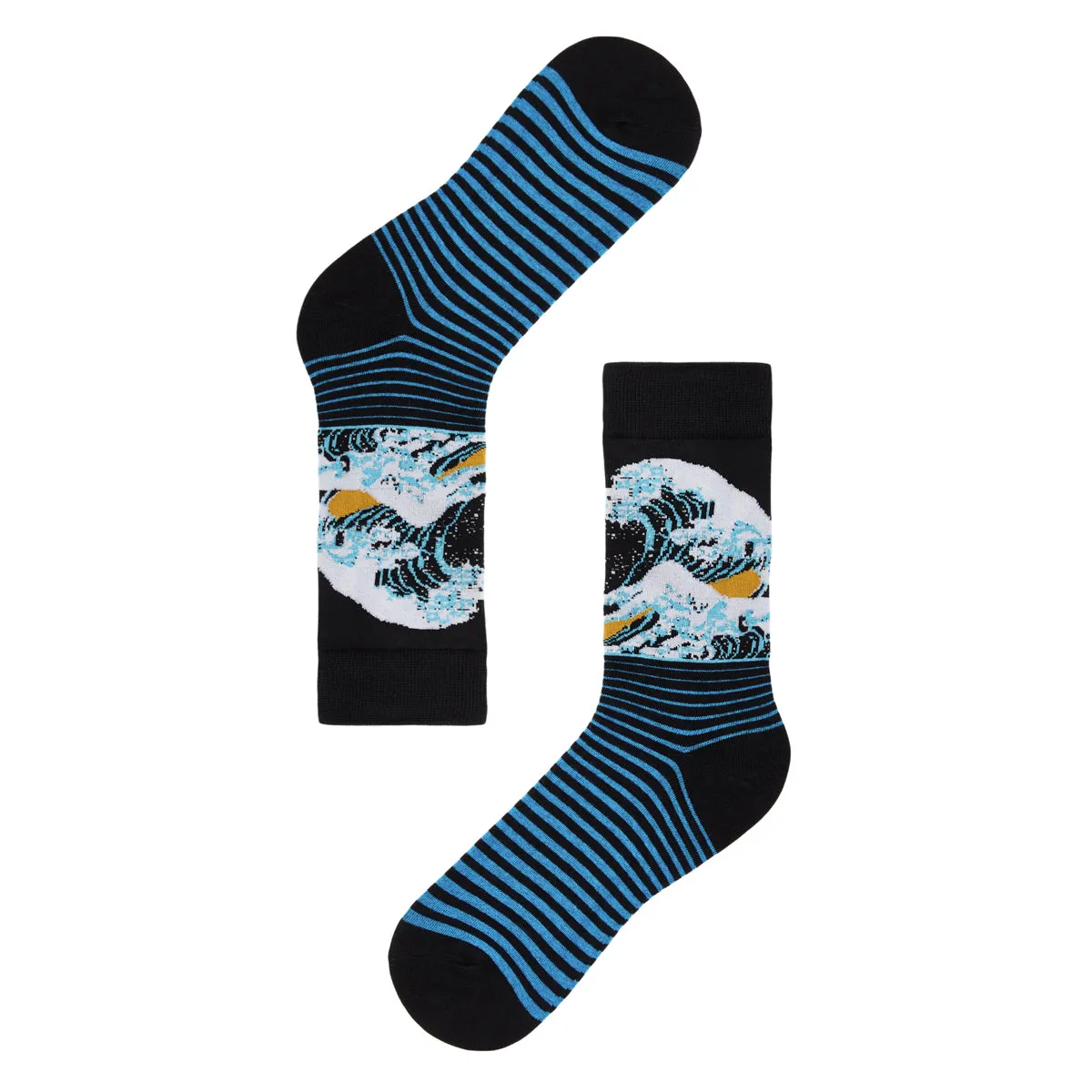 The Wave Printed Crew Length Socks