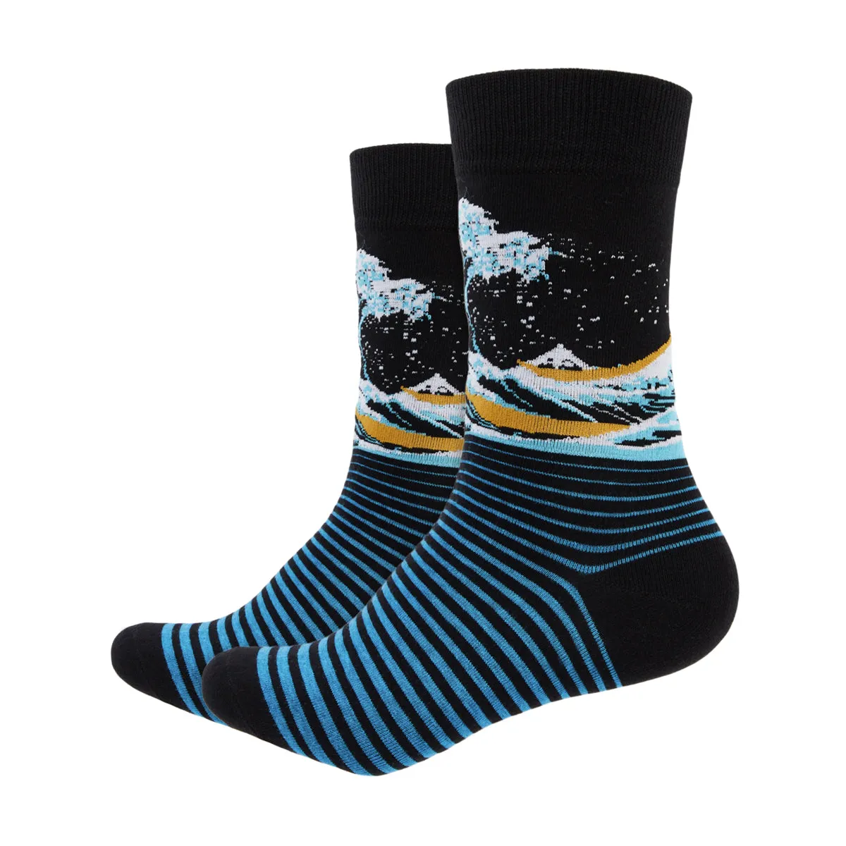 The Wave Printed Crew Length Socks