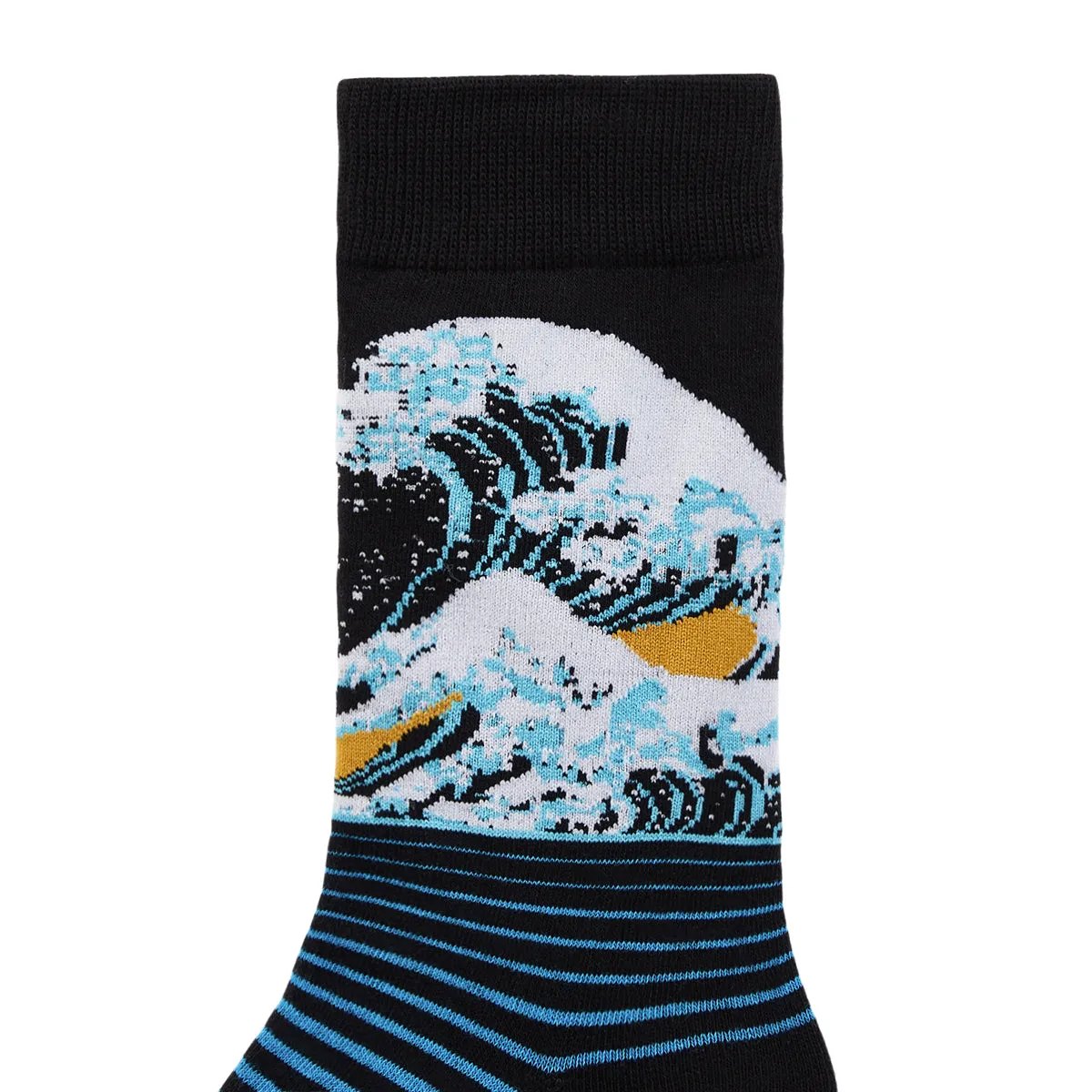 The Wave Printed Crew Length Socks