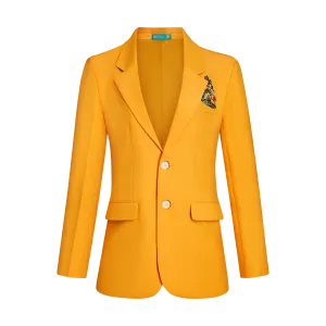 THE WOMEN'S OVERSIZED DIPLOMAT BLAZER-GOLD