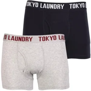 Tokyo Laundry Mount Choovio ( 2 Pack) boxer shorts Light Grey Marl & Dark Navy