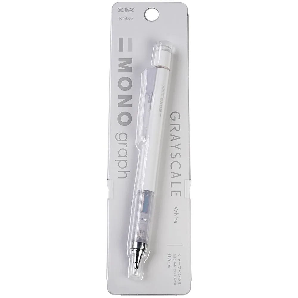 Tombow MONO Limited Edition Gray and Black White Simple Series 0.5mm Mechanical Pencil Eraser HB refill Office Learning Textured Stationery